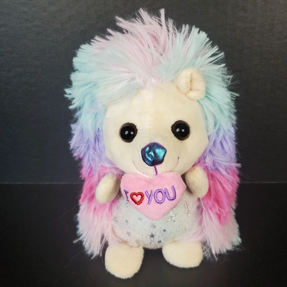 Rainbow Furry Hedgehog Valentine's Day Love‎ Plush 6